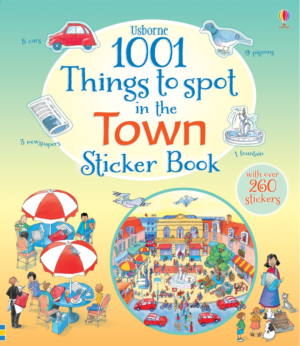 1001 things to spot in the town sticker book 1